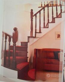 scala in legno in mogano da interni completa