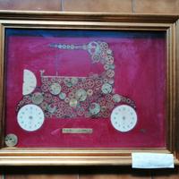 Opera su tela Rolls Royce con quadranti orolologi