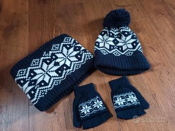 Cappello guanti scalda collo