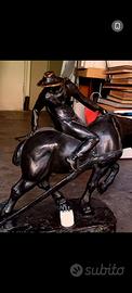 Scultura equestre in bronzo "LANGE"