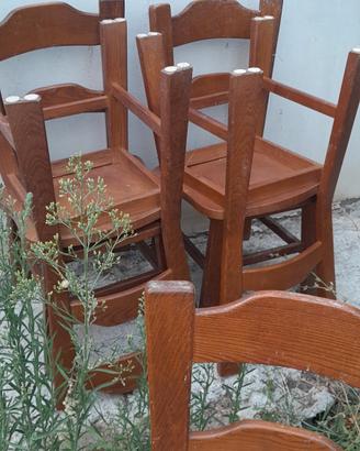 sedie in legno massiccio 
