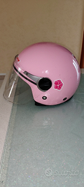 Casco rosa per moto