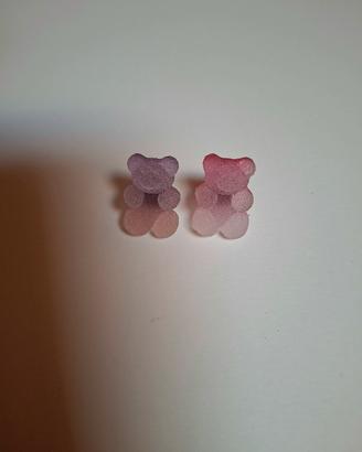 Orecchini bicolor orsetto in diversi colori