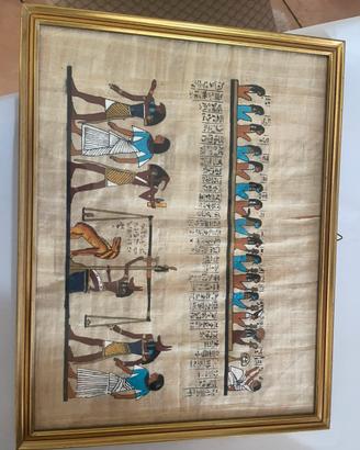 quadro con papiro egiziano