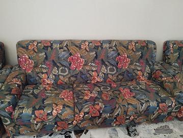 Divano a 3 posti con 2 comode poltrone Vintage