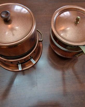 Set completo in Rame e legno per Bourguignonne
