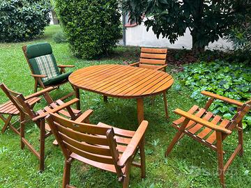 Set tavolo  sedie da giardino FISCHER MOBEL