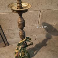 Narghilè / Shisha artigianale in vetro e metallo 