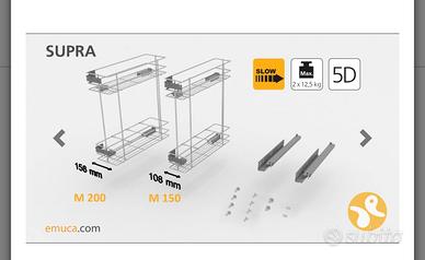 Portabottiglie laterale estraibile Emuca