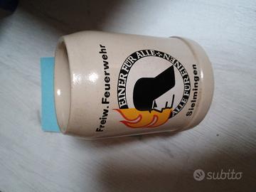 vintage boccale da birra vigili del fuoco #3