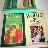 libri di Virginia Woolf e Joseph Conrad