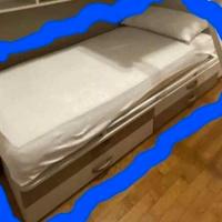 Letto singolo+materasso+4cassetti