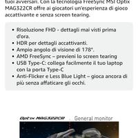 monitor msi 32 pollici 