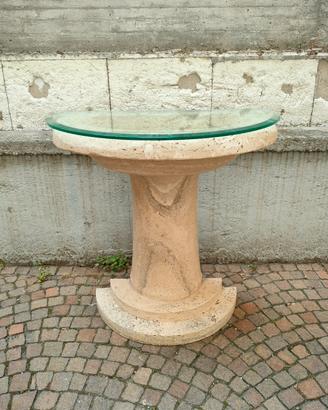 Consolle in travertino design vintage