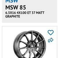 Cerchi in lega MSW 6.5 X 16
