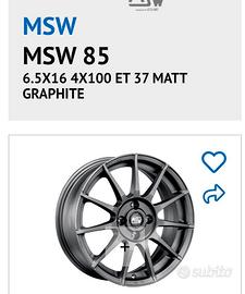 Cerchi in lega MSW 6.5 X 16