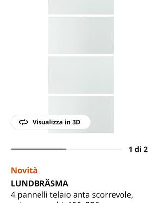 LUNDBRÄSMA pannelli telaio anta scorrevole