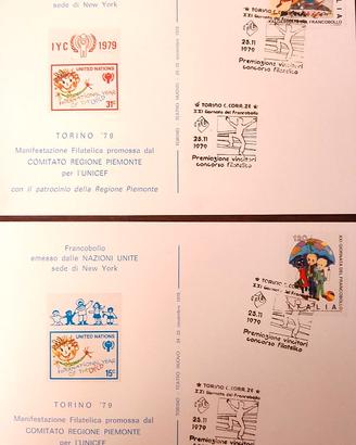 Torino Cartoncini filatelici pro UNICEF 1979