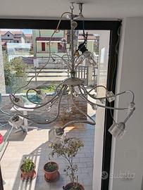 Set Lampadario, plafoniera e lampada da terra.