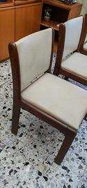Sedie il pelle e legno