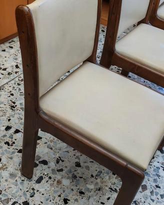 Sedie il pelle e legno