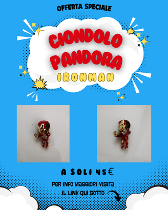 Charm Ironman, Gioiello, Ciondolo Pandora
