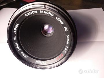 OBIETTIVO MACRO CANON FD 50mm f3.5