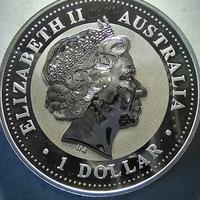 N° 1 MONETA AUSTRALIA 1 DOLLARO 2001 1 ONCIA AG