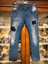 Jeans slim fit denim blu Piazza Italia taglia 48