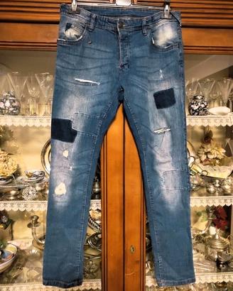 Jeans slim fit denim blu Piazza Italia taglia 48