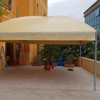Gazebo con tetto PVC ignifugo certificato
