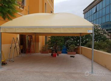 Gazebo con tetto PVC ignifugo certificato