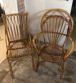 2 sedie bambu'