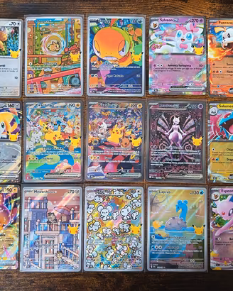 Lotto Carte Rare e Fuoriserie Pokemon 30th ita