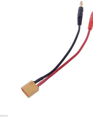 Cavo di Ricarica XT60 30 cm 14AWG con Banana 4 mm