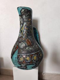 Brocca in ceramica policroma Baratti Pesaro 