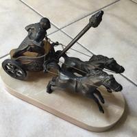 Biga romana in bronzo