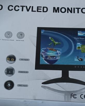 MONITOR 10 POLLICI HDMI BNC VGA STRUTTURA IN METAL