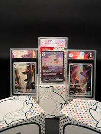 Trio Charmander, Charmeleon, Charizard Graad 9/9.5