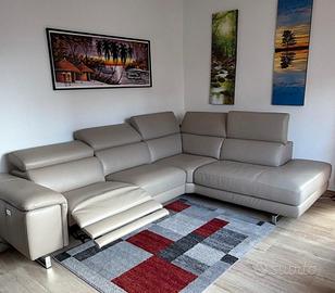 Divano angolare con seduta relax elettrica