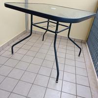 Tavolo esterno in vetro