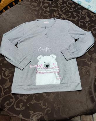 Maglia Invernale Grigia con Orsetto Polare tg L
