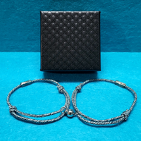 2 Braccialetti con magnete regolabili per coppie