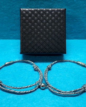 2 Braccialetti con magnete regolabili per coppie
