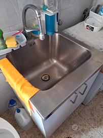 Lavello inox con mobile