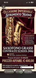 Sassofono Contralto Grassi NUOVO. SAL700Mib