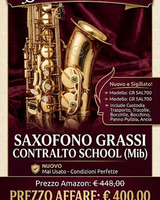 Sassofono Contralto Grassi NUOVO. SAL700Mib