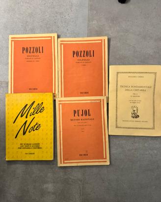Libri di musica (Pozzoli Pujol e chitarra)