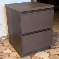 comodino cassettiera Ikea Malm marrone a Bologna