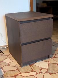 comodino cassettiera Ikea Malm marrone a Bologna